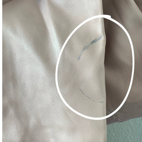 RUNWAY Pink Leather Zip Front Biker Jacket‎ Size S - Picture 4 of 4